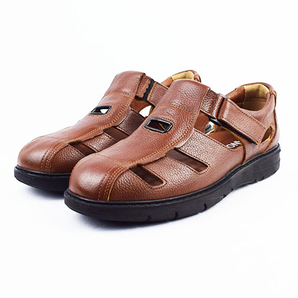 CHAUSSURE Confort SM120 Tabac Cuir .......... Sandales homme Maroc
